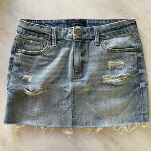 Aeropostale Women's Distressed Denim Mini Skirt